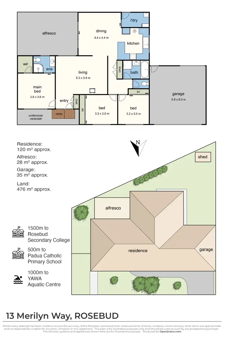 Floorplan of Homely house listing, 13 Merilyn Way, Rosebud VIC 3939