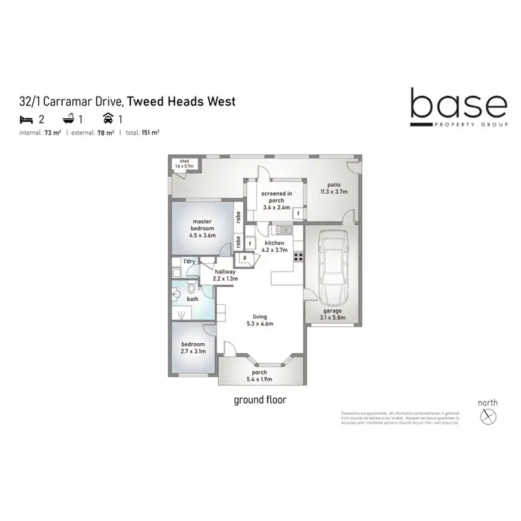 Floorplan of Homely semi-detached listing, 32/1 Carramar Drive, Tweed Heads West NSW 2485