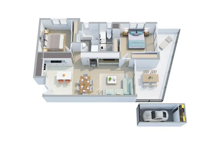 Floorplan of Homely unit listing, 223/24 Wyatt Street, Newstead QLD 4006
