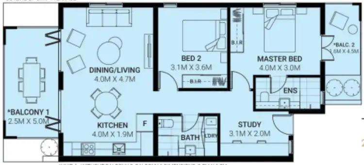 Floorplan of Homely apartment listing, 8/181 Walcott Street, Mount Lawley WA 6050
