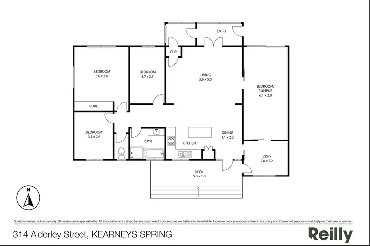 Floorplan of Homely house listing, 314 Alderley Street, Kearneys Spring QLD 4350