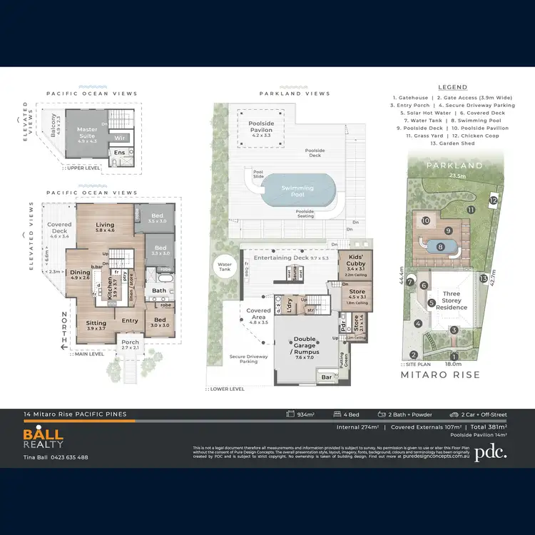Floorplan of Homely house listing, 14 Mitaro Rise, Pacific Pines QLD 4211