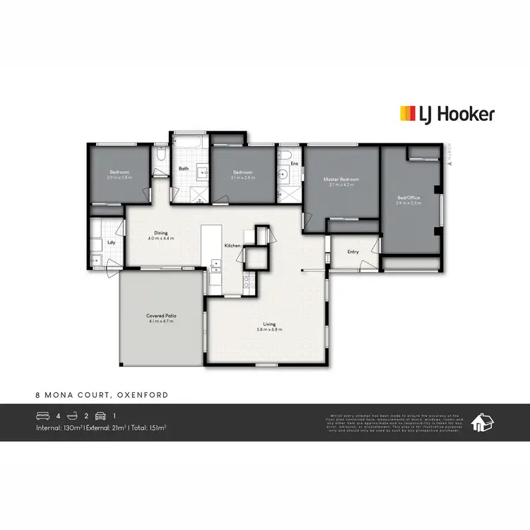 Floorplan of Homely house listing, 8 Mona Court, Oxenford QLD 4210