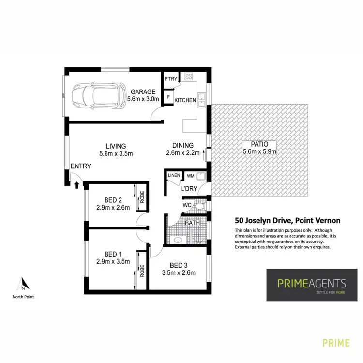 Floorplan of Homely house listing, 50 Joselyn Drive, Point Vernon QLD 4655