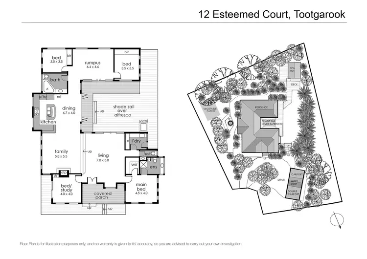 Floorplan of Homely house listing, 12 Esteemed Court, Tootgarook VIC 3941