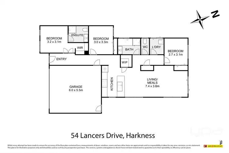 Floorplan of Homely house listing, 54 Lancers Drive, Harkness VIC 3337