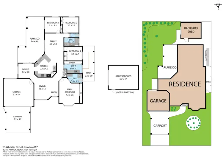Floorplan of Homely house listing, 85 Wheeler Circuit, Kirwan QLD 4817