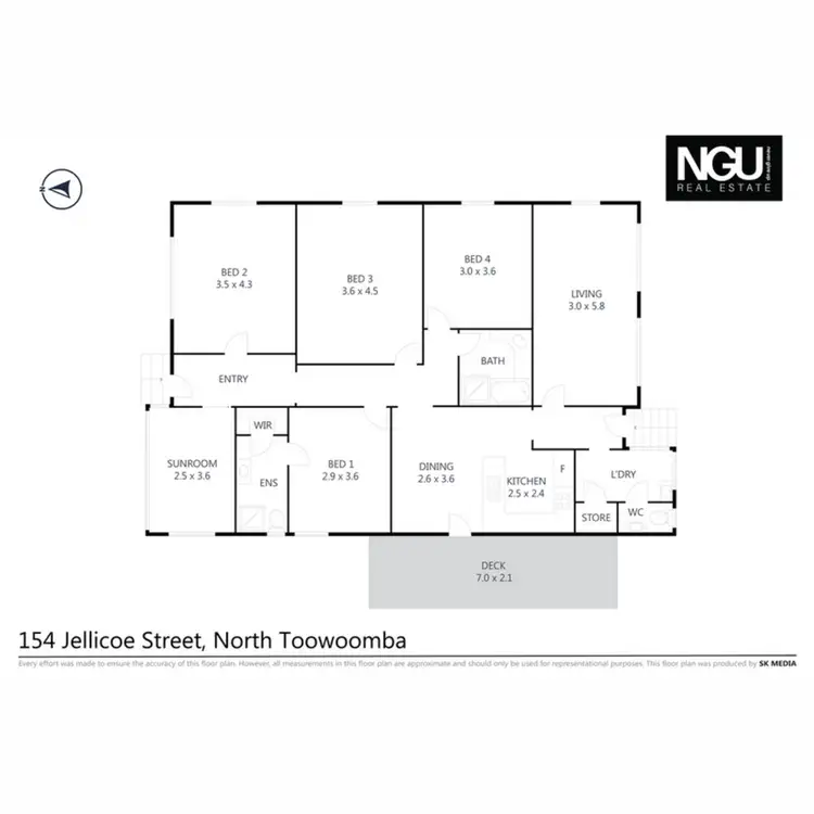 Floorplan of Homely house listing, 154 Jellicoe Street, North Toowoomba QLD 4350