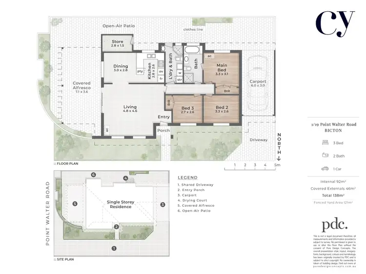 Floorplan of Homely villa listing, 1/19 Point Walter Road, Bicton WA 6157