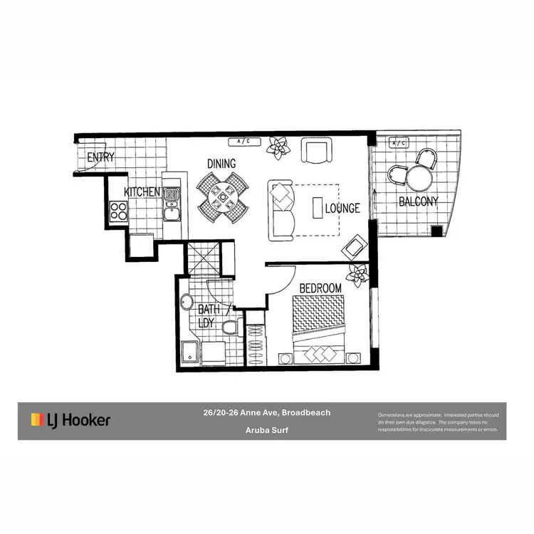 Floorplan of Homely apartment listing, 26/20-26 Anne Avenue, Broadbeach QLD 4218