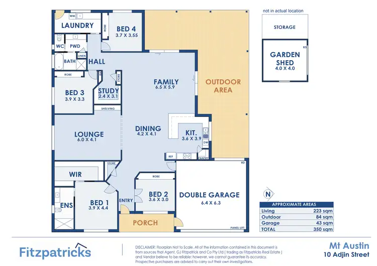 Floorplan of Homely house listing, 10 Adjin Street, Mount Austin NSW 2650