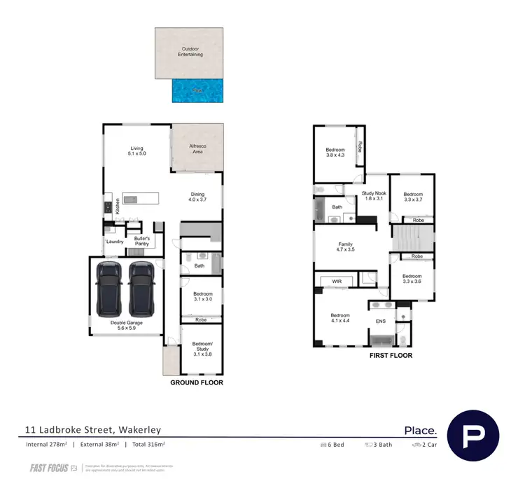 Floorplan of Homely house listing, 11 Ladbroke Street, Wakerley QLD 4154