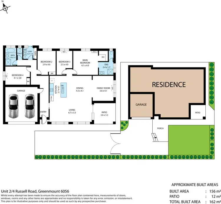 Floorplan of Homely house listing, 2/4 Russell Road, Greenmount WA 6056