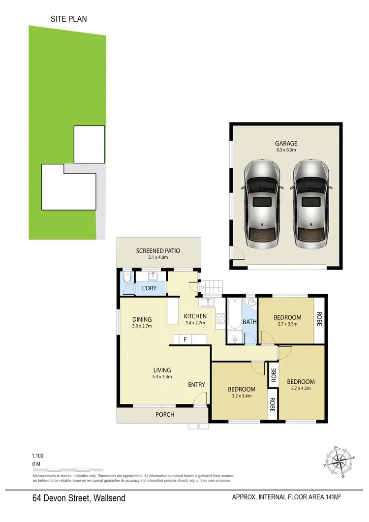 Floorplan of Homely house listing, 64 Devon Street, Wallsend NSW 2287