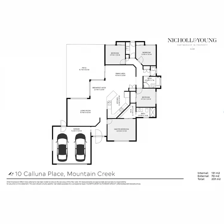Floorplan of Homely house listing, 10 Calluna Place, Mountain Creek QLD 4557