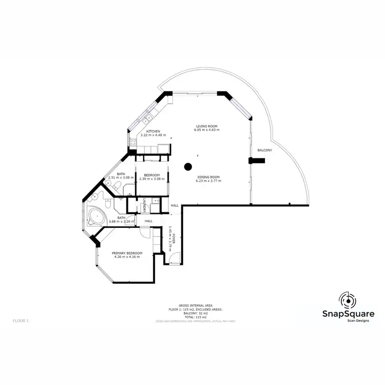 Floorplan of Homely unit listing, 19E/238 The Esplanade, Burleigh Heads QLD 4220