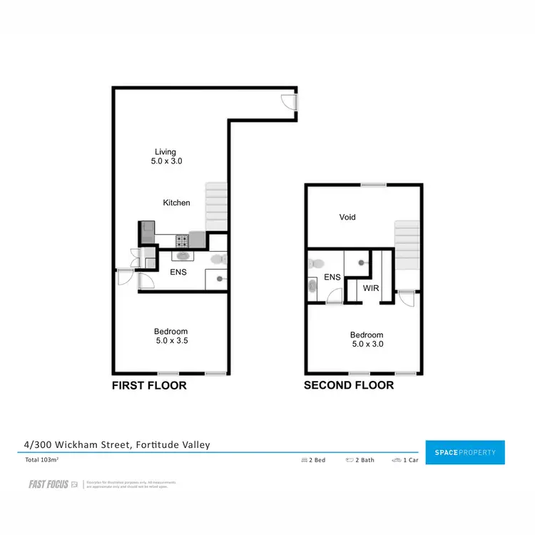 Floorplan of Homely apartment listing, 4/300 Wickham Street, Fortitude Valley QLD 4006