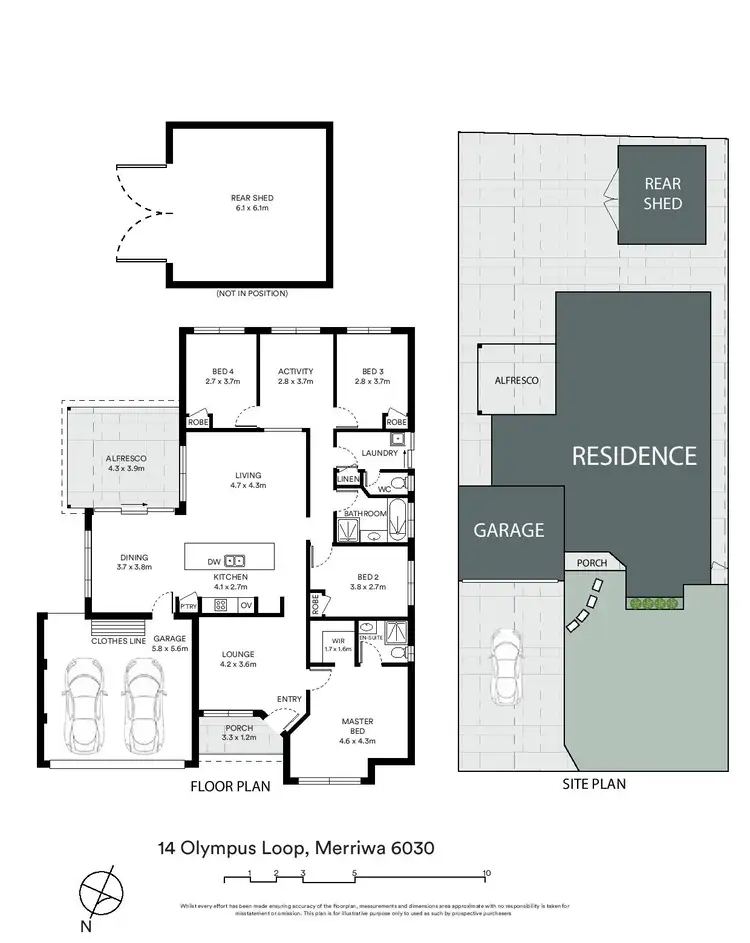 Floorplan of Homely house listing, 14 Olympus Loop, Merriwa WA 6030