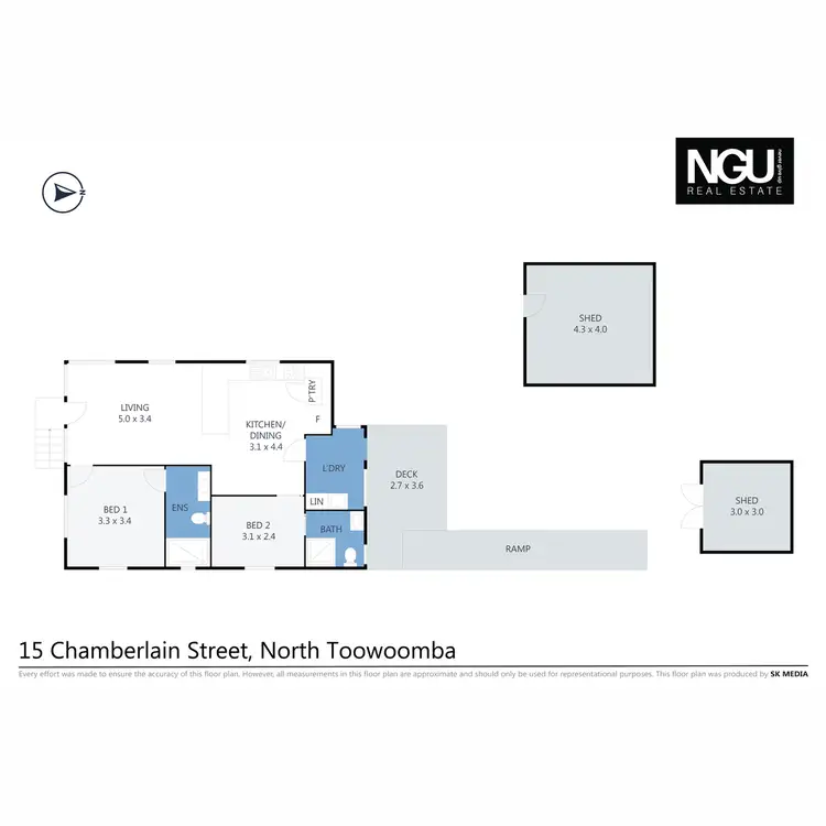 Floorplan of Homely house listing, 15 Chamberlain Street, North Toowoomba QLD 4350