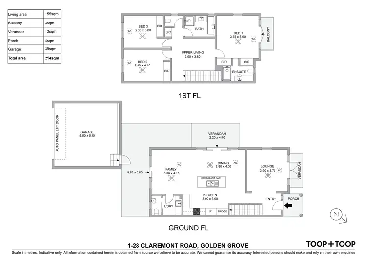 Floorplan of Homely house listing, 1/28 Claremont Road, Golden Grove SA 5125