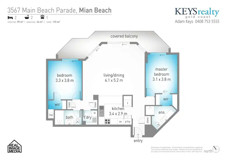 Floorplan of Homely apartment listing, 38/3576 Main Beach Parade, Main Beach QLD 4217
