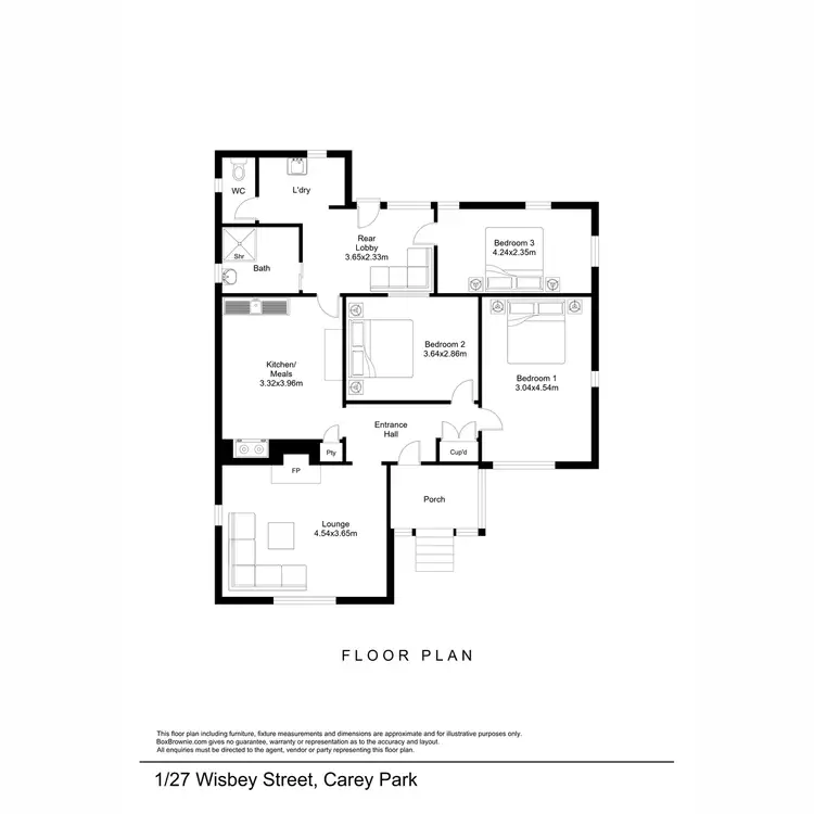 Floorplan of Homely house listing, 1/27 Wisbey Street, Carey Park WA 6230