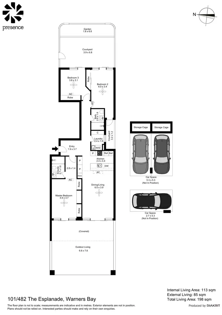 Floorplan of Homely unit listing, 101/482 The Esplanade, Warners Bay NSW 2282