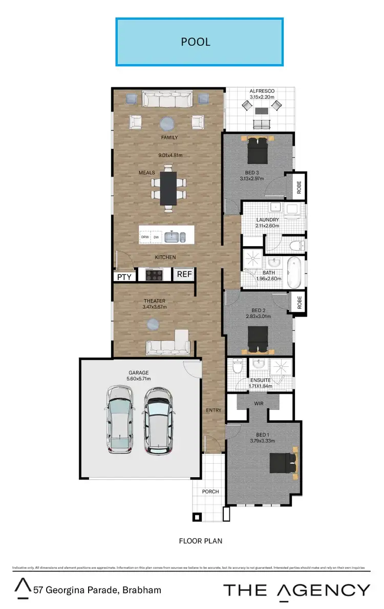 Floorplan of Homely house listing, 57 Georgina Parade, Brabham WA 6055