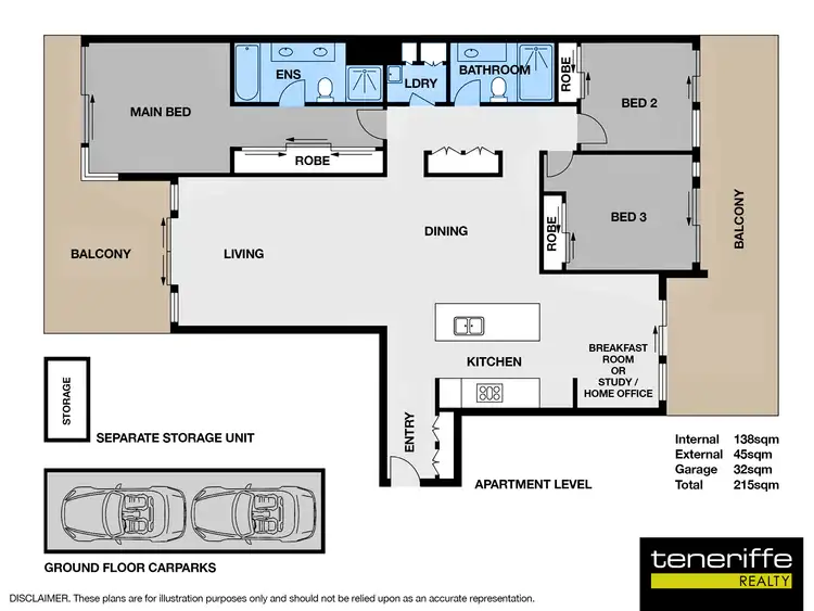 Floorplan of Homely apartment listing, 4321/40 Hollins Crescent, New Farm QLD 4005