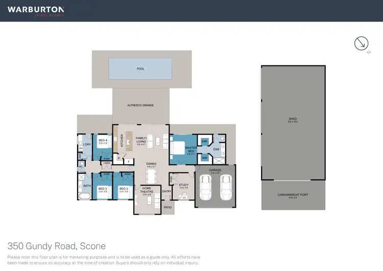 Floorplan of Homely rural property listing, 350 Gundy Road, Scone NSW 2337