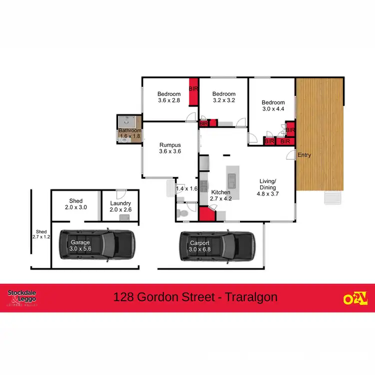 Floorplan of Homely house listing, 128 Gordon Street, Traralgon VIC 3844