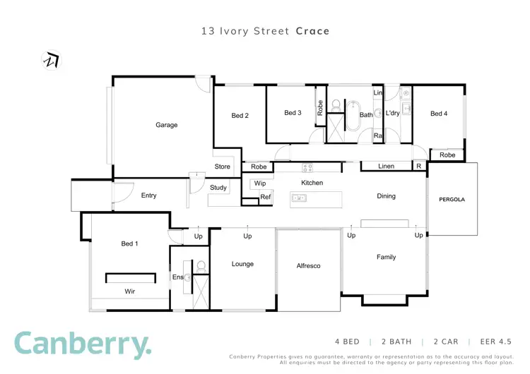 Floorplan of Homely house listing, 13 Ivory Street, Crace ACT 2911