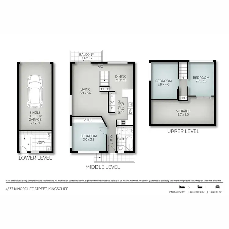 Floorplan of Homely townhouse listing, 4/33 Kingscliff Street, Kingscliff NSW 2487