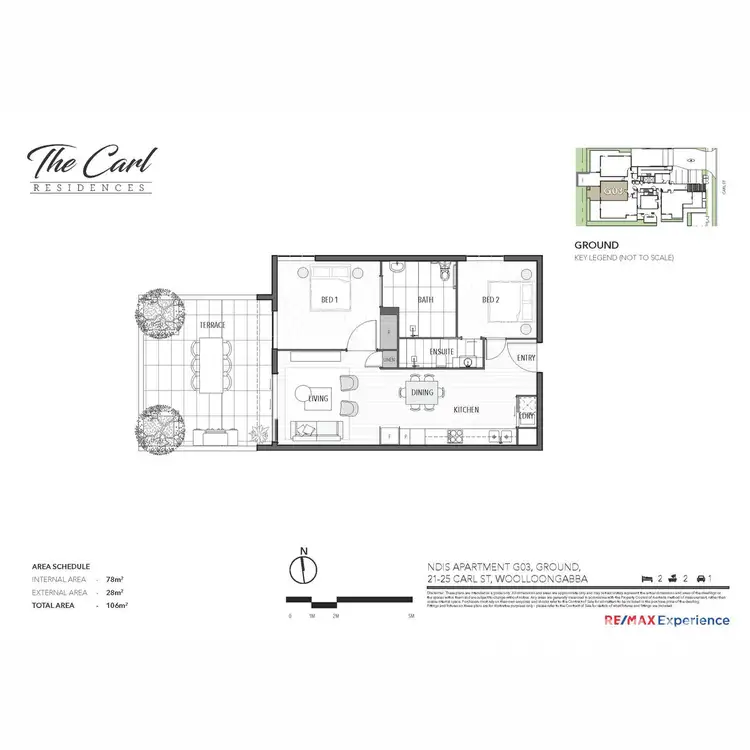 Floorplan of Homely apartment listing, G03/21-25 Carl Street, Woolloongabba QLD 4102