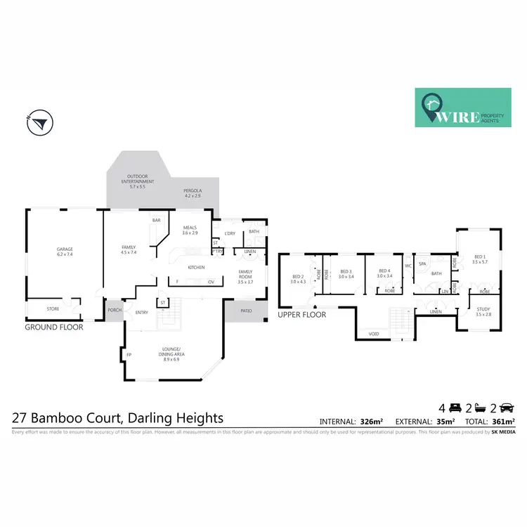 Floorplan of Homely house listing, 27 Bamboo Court, Darling Heights QLD 4350