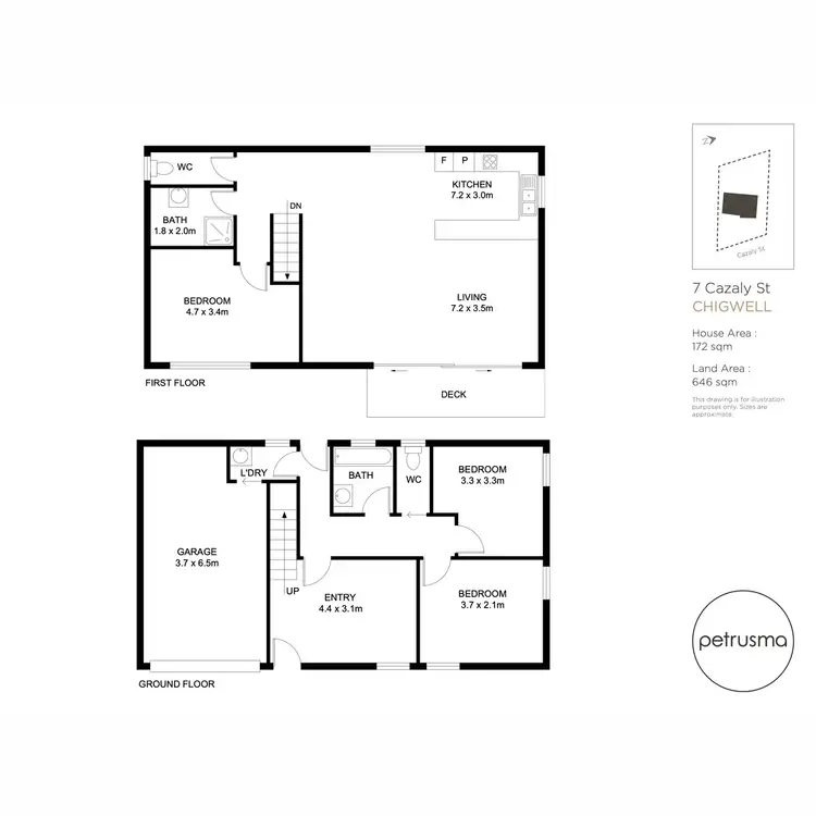 Floorplan of Homely house listing, 7 Cazaly Drive, Chigwell TAS 7011