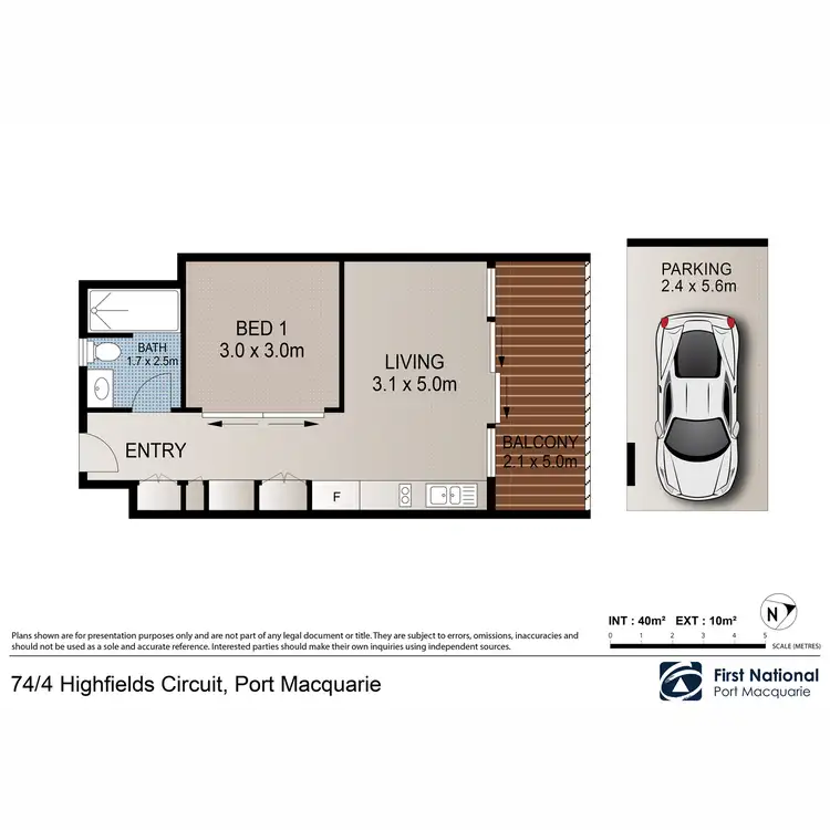 Floorplan of Homely unit listing, 74/4 Highfields Circuit, Port Macquarie NSW 2444