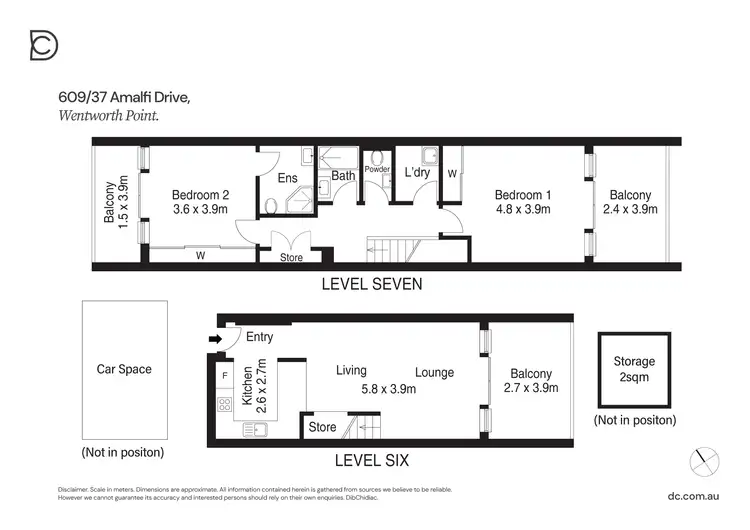 Floorplan of Homely apartment listing, 609/37 Amalfi Drive, Wentworth Point NSW 2127