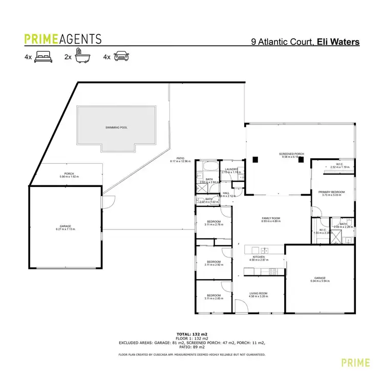 Floorplan of Homely house listing, 9 Atlantic Court, Eli Waters QLD 4655