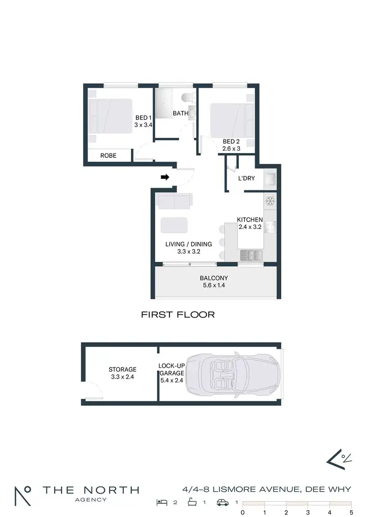 Floorplan of Homely apartment listing, 4/4-8 Lismore Avenue, Dee Why NSW 2099