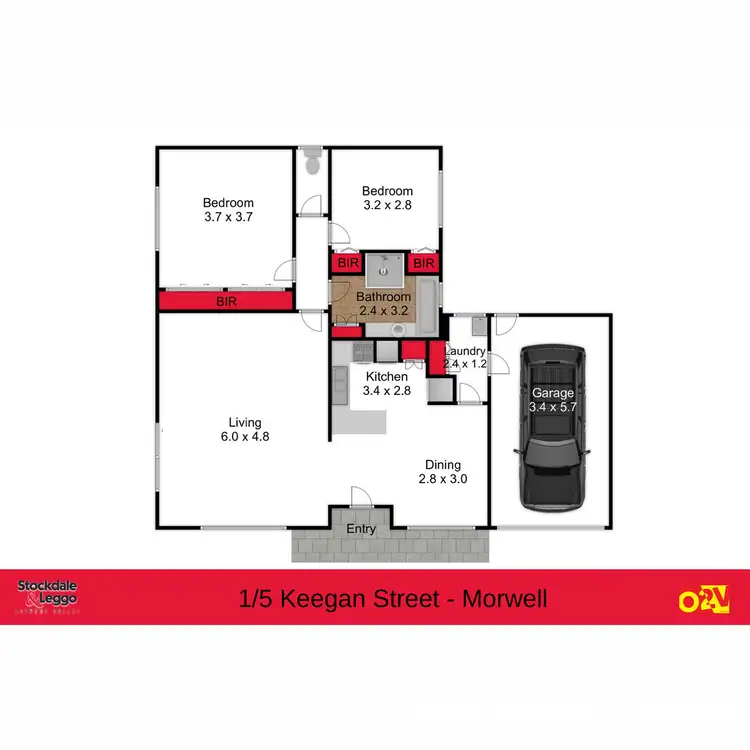 Floorplan of Homely unit listing, 1/5 Keegan Street, Morwell VIC 3840