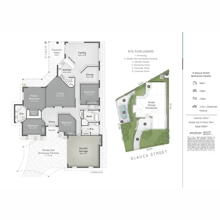 Floorplan of Homely house listing, 8 Glauca Street, Burleigh Heads QLD 4220