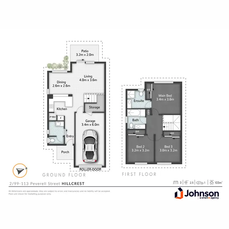 Floorplan of Homely townhouse listing, 2/99-113 Peverell Street, Hillcrest QLD 4118