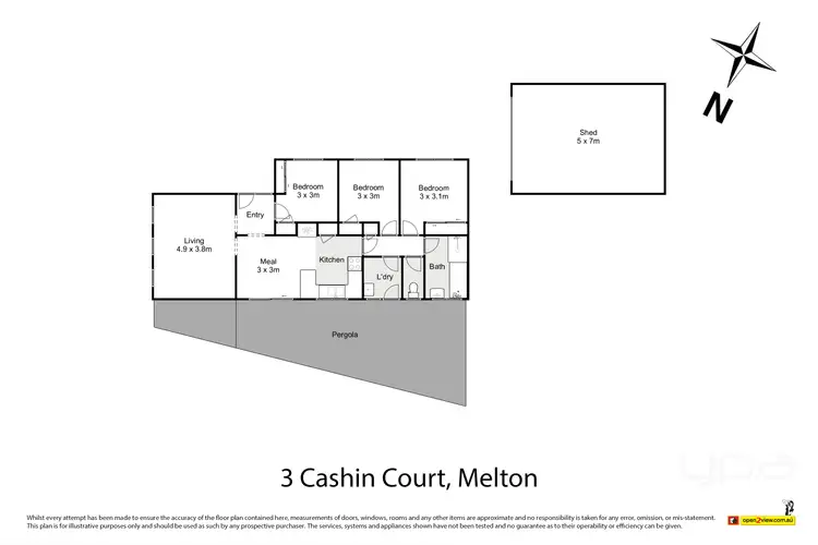 Floorplan of Homely house listing, 3 Cashin Court, Melton VIC 3337