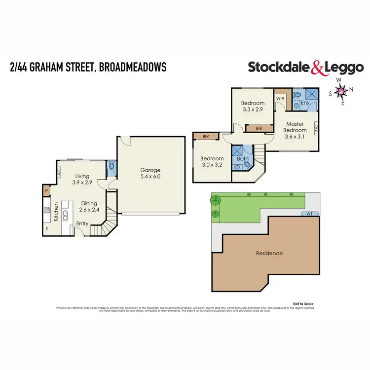 Floorplan of Homely townhouse listing, 2/44 Graham Street, Broadmeadows VIC 3047