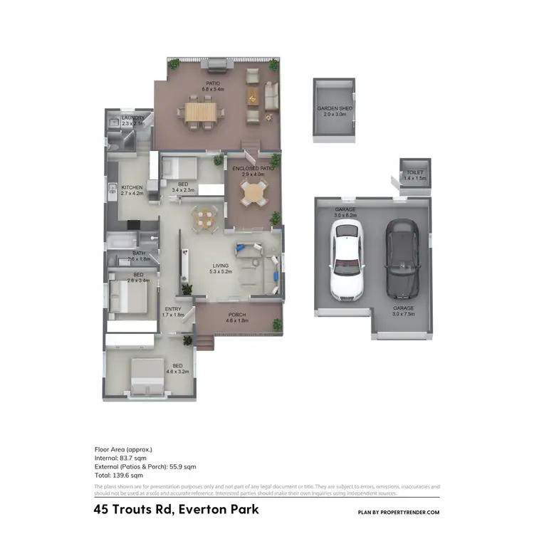 Floorplan of Homely house listing, 45 Trouts Road, Everton Park QLD 4053