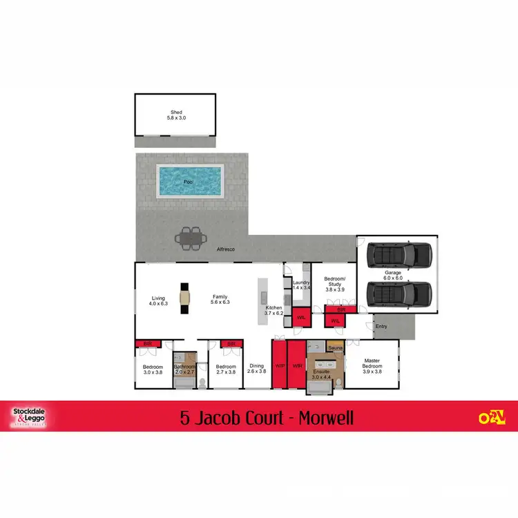 Floorplan of Homely house listing, 5 Jacob Court, Morwell VIC 3840
