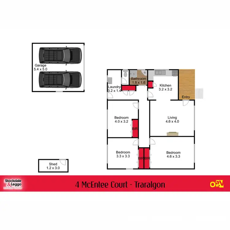 Floorplan of Homely house listing, 4 McEntee Court, Traralgon VIC 3844
