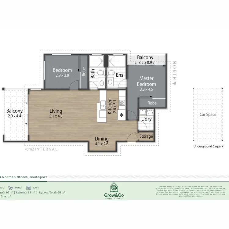 Floorplan of Homely apartment listing, 207/8 Norman Street, Southport QLD 4215