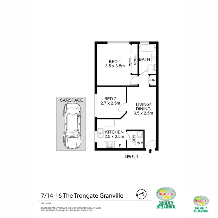 Floorplan of Homely unit listing, 7/14-16 The Trongate, Granville NSW 2142